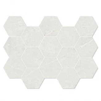 Marmor Mosaik Klinker Prestige Hvid Poleret 33x23 cm-2